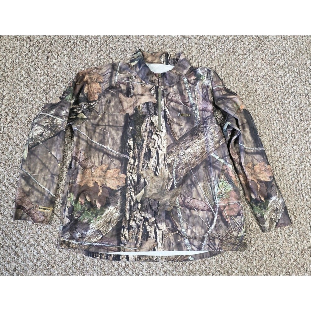 Rocky Jacket Mens XXL Camo Realtree Scent IQ Atomic Quarter Zip Hunting Elite